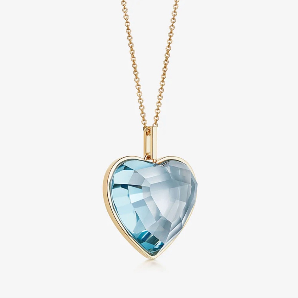 ROCK and RAW Blue Topaz Heart Talisman (Large) - Picture 2 of 9